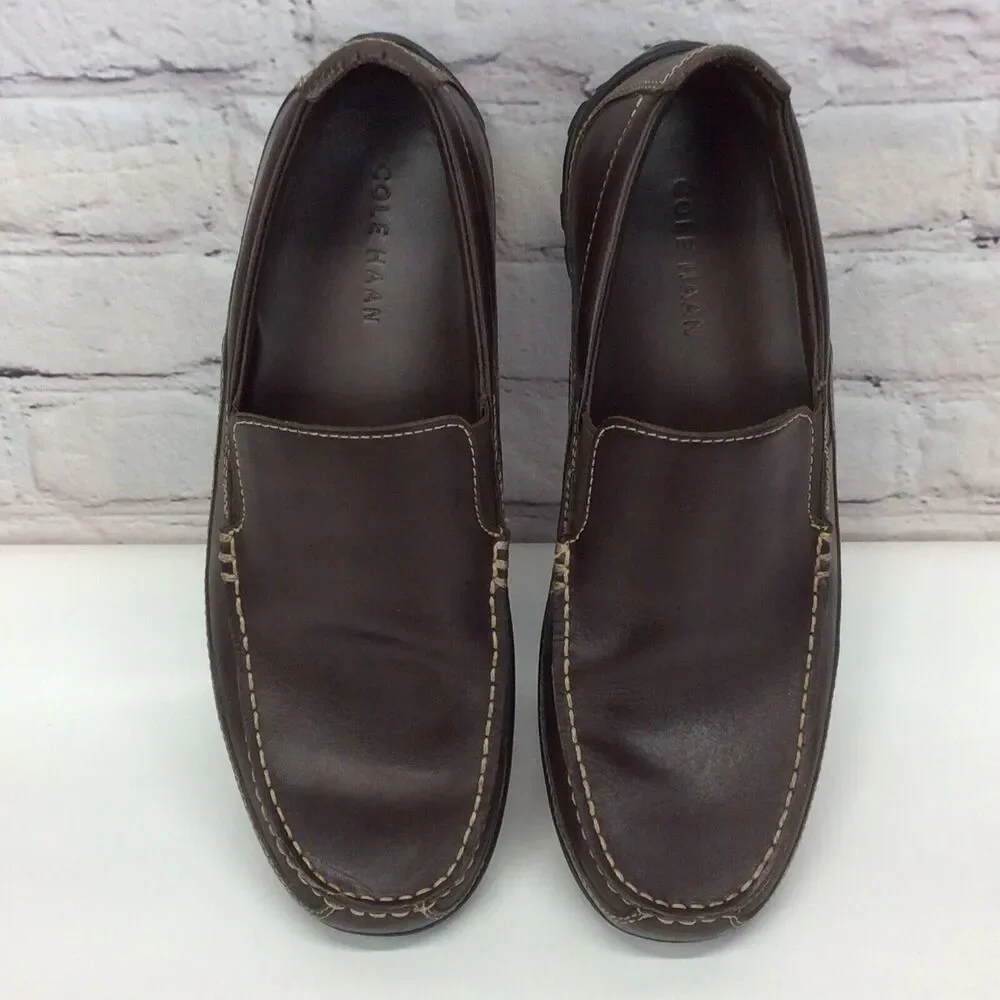 Cole Haan Loafer Men’s Size 8.5 Tucker Venetian Brown Leather Slip On Casual